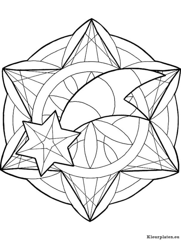 Mandala kerstmis kleurplaten