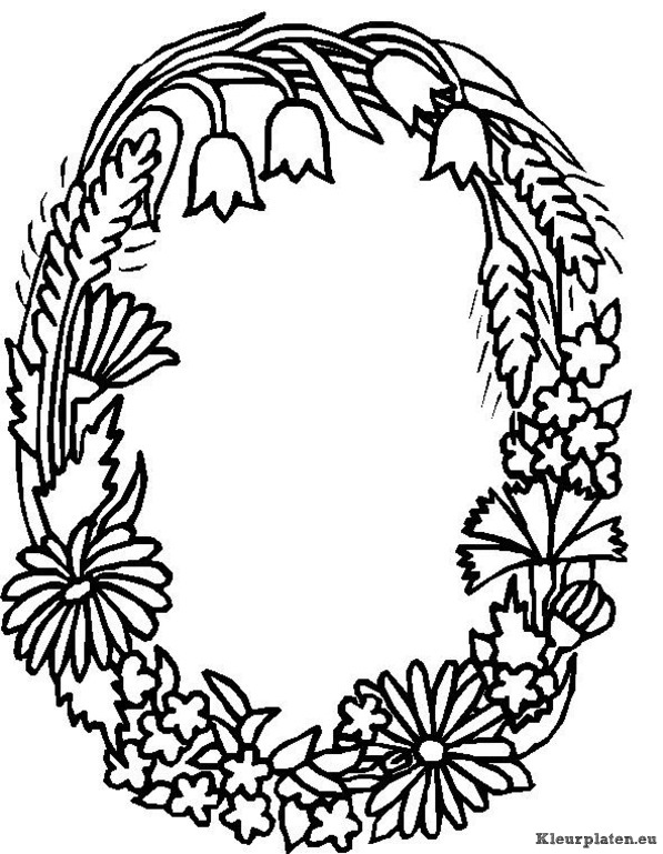 Alfabet bloemen kleurplaten