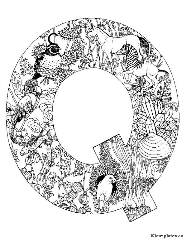 Alfabet dieren kleurplaten