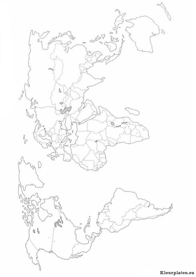 Landkaarten kleurplaat