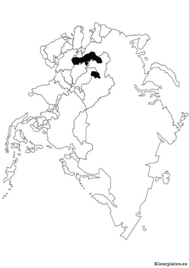 Landkaarten kleurplaat