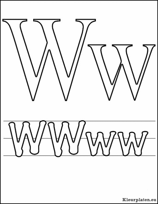 Letters kleurplaten