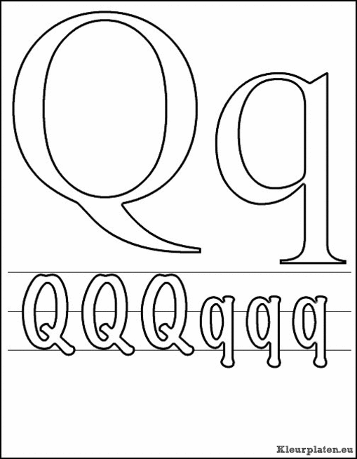 Letters kleurplaten