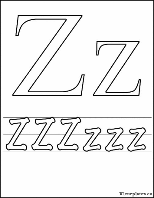 Letters kleurplaten