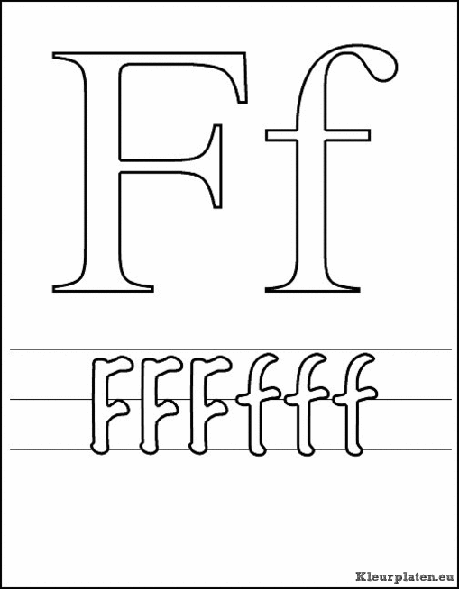 Letters kleurplaten