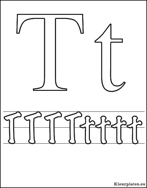 Letters kleurplaten
