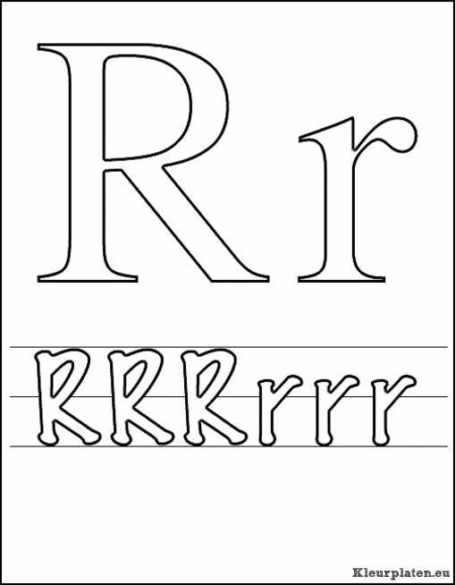 Letters kleurplaten