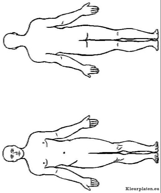 Menselijk lichaam kleurplaat