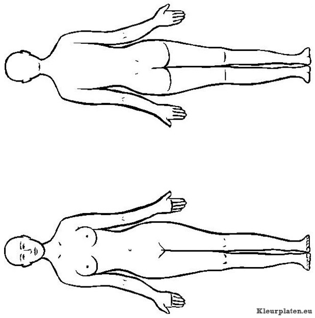 Menselijk lichaam kleurplaat