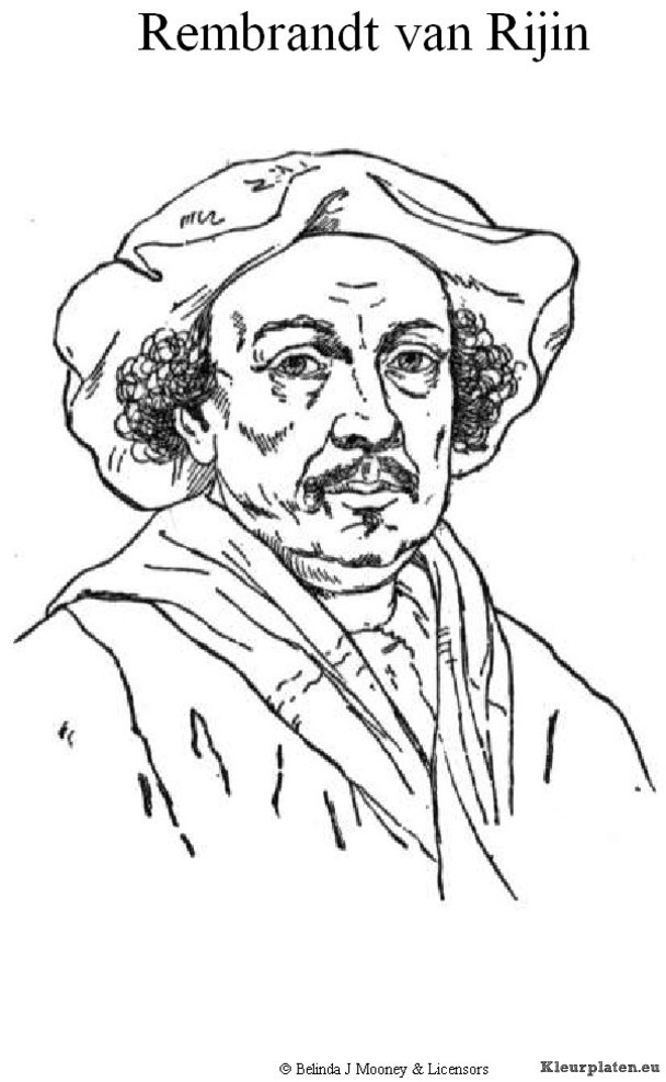 Rembrandt kleurplaten