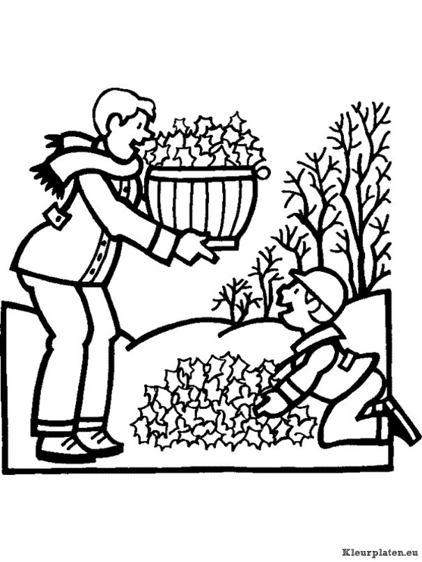 Herfst kleurplaten