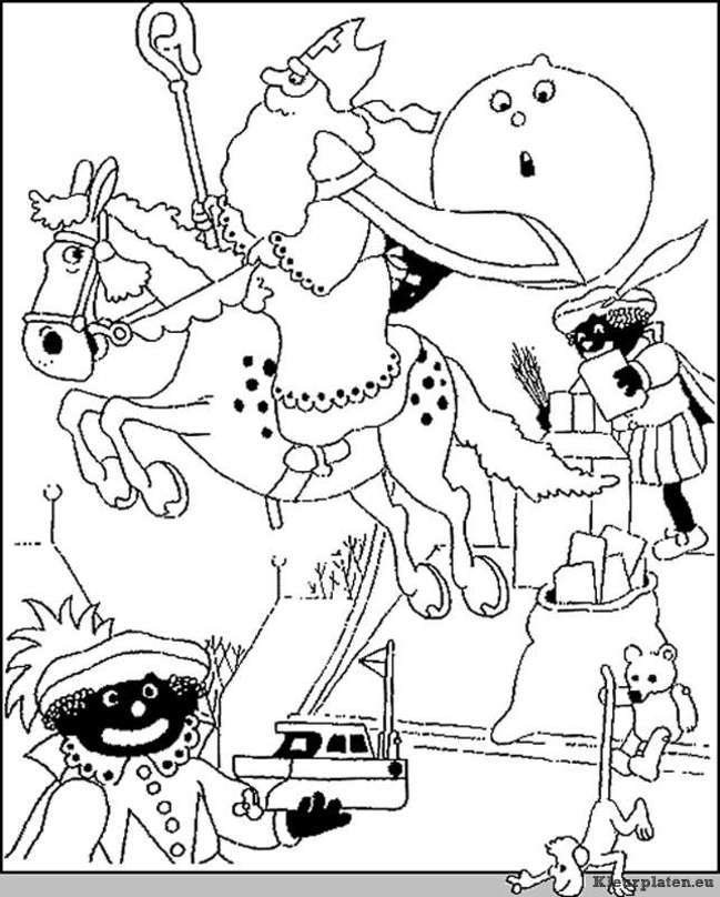 Sinterklaas en zwarte piet kleurplaat 31153 kleurplaat