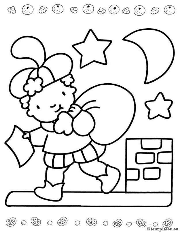 Sinterklaas kinder pieten kleurplaten