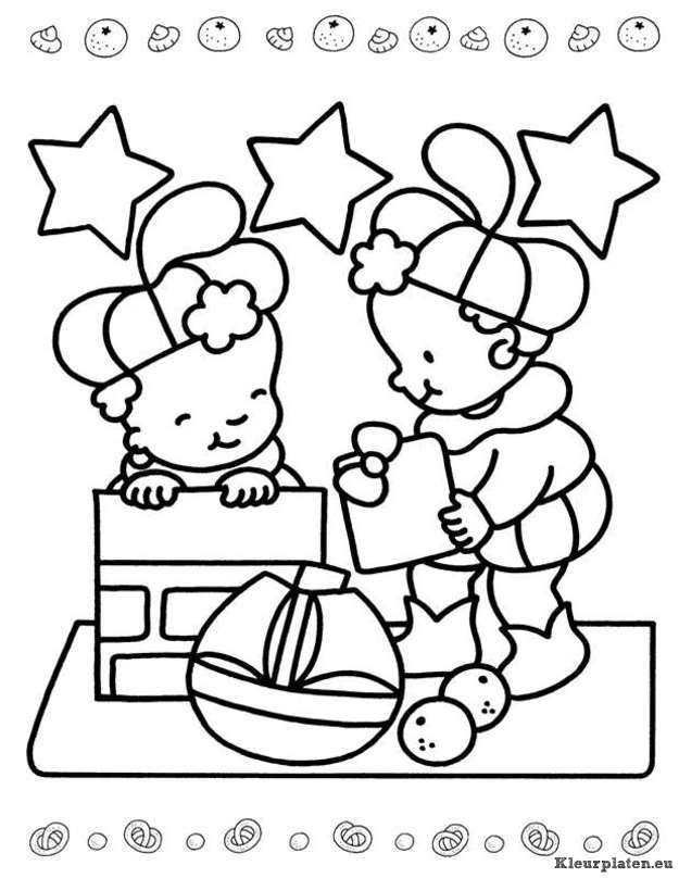 Sinterklaas kinder pieten kleurplaten