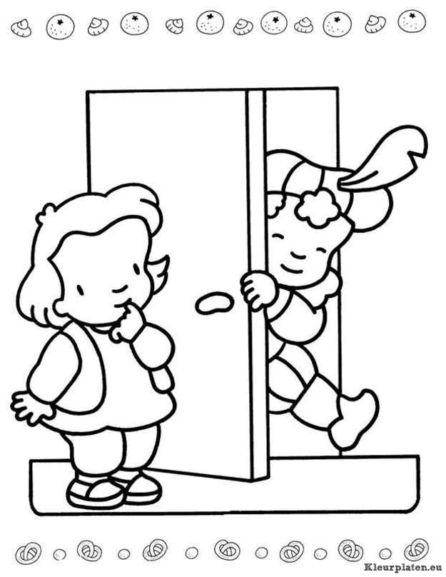 Sinterklaas kinder pieten kleurplaten
