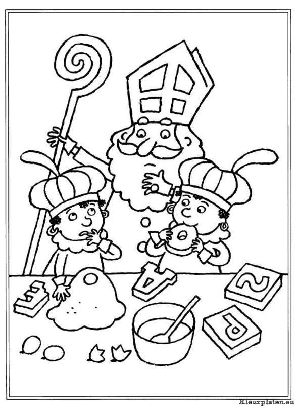 Sinterklaas kinder pieten kleurplaten