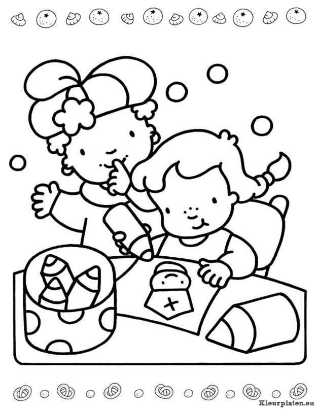 Sinterklaas kinder pieten kleurplaten