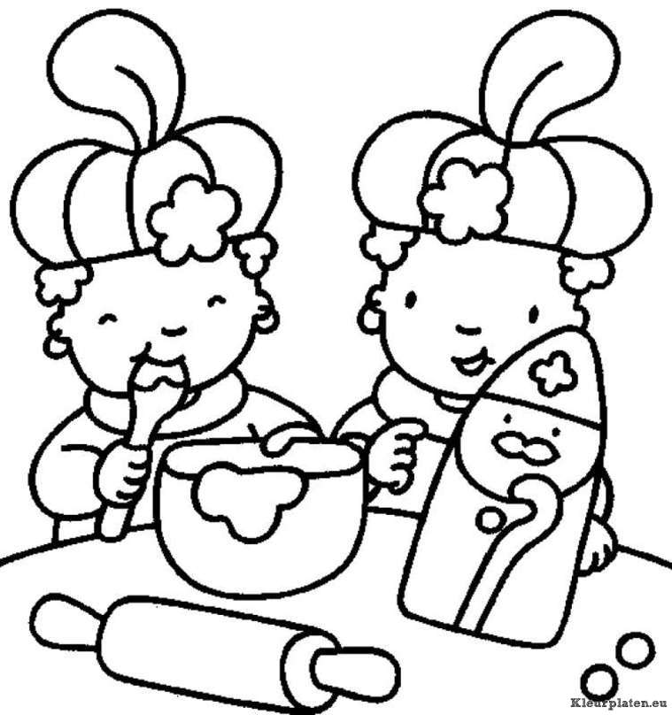 Sinterklaas kinder pieten kleurplaten
