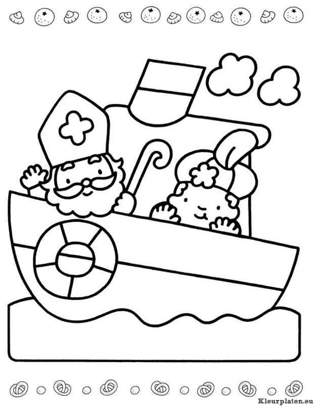 Sinterklaas kinder pieten kleurplaten