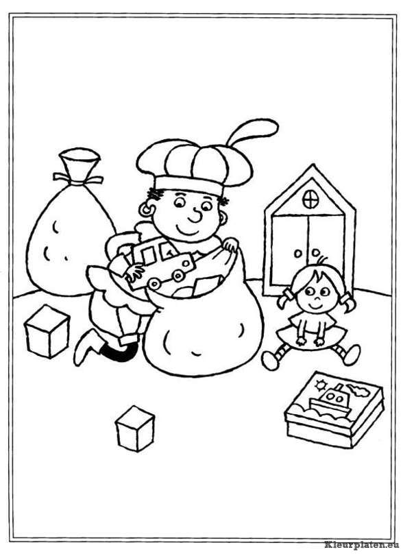 Sinterklaas kinder pieten kleurplaten