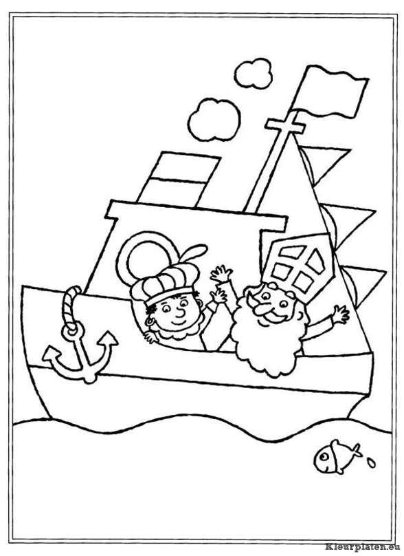 Sinterklaas kinder pieten kleurplaten