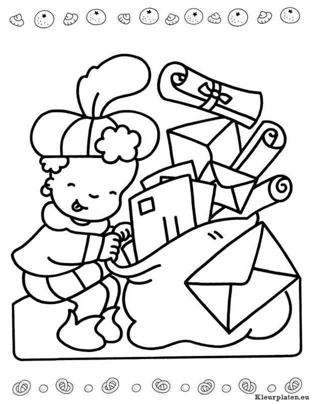 Sinterklaas kinder pieten kleurplaten