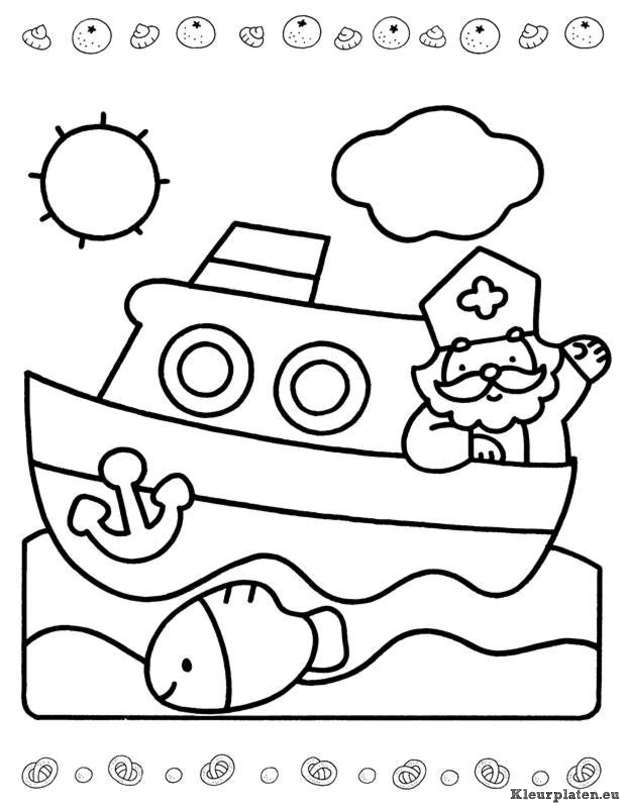 Sinterklaas kinder pieten kleurplaten