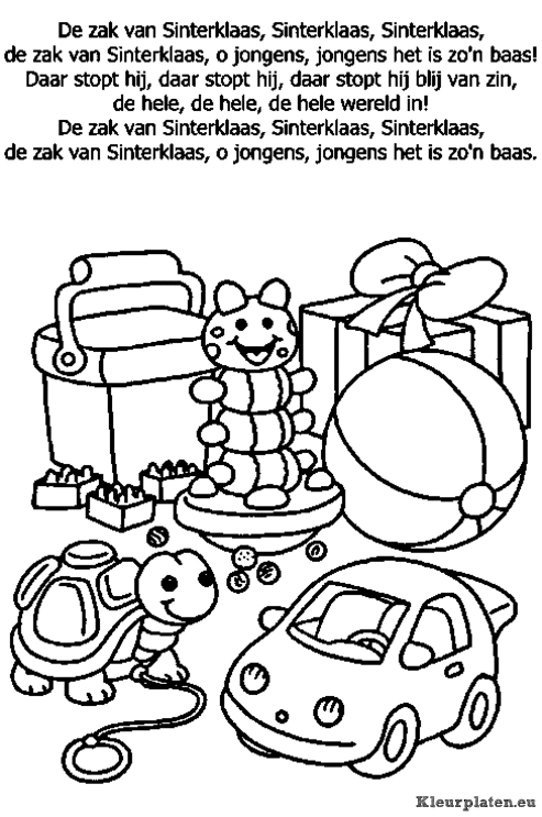 De zak van Sinterklaas kleurplaat