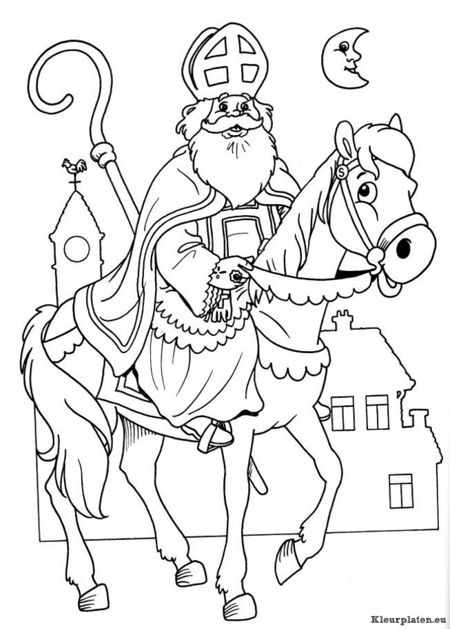 Sinterklaas met vrolijk paard