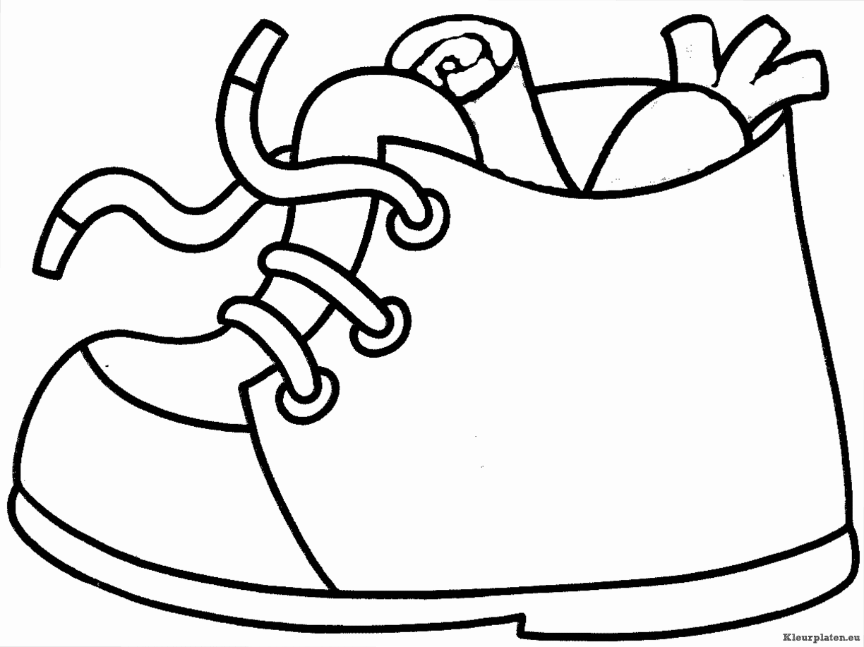 Sinterklaas schoen zetten kleurplaten