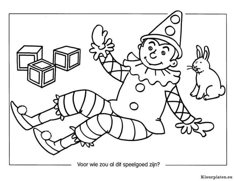 Sppelgoed van Sinterklaas kleurplaat