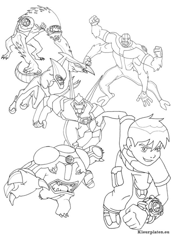 Ben 10 kleurplaat 043922 kleurplaat