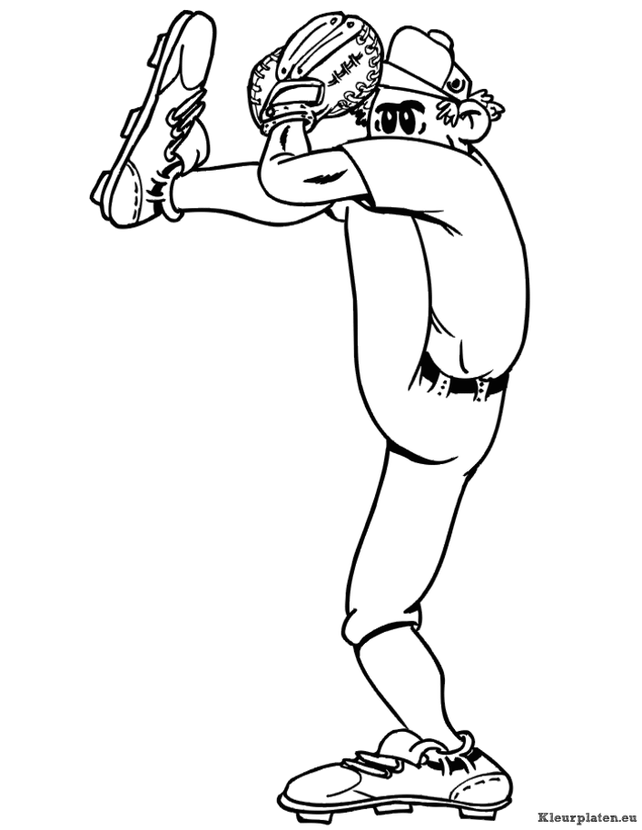 Honkbal kleurplaten