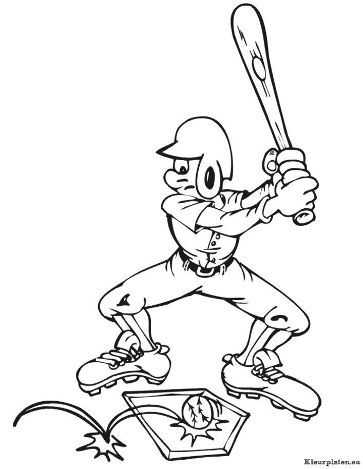 Honkbal kleurplaten