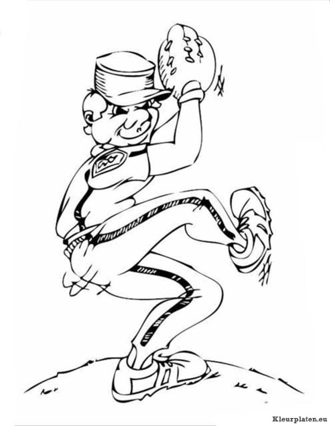 Honkbal kleurplaten