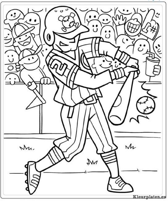 Honkbal kleurplaten