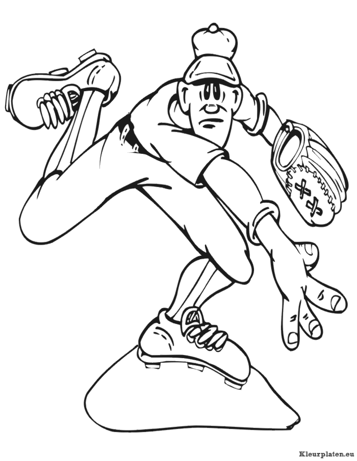 Honkbal kleurplaten