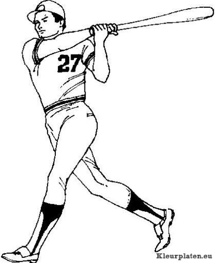 Honkbal kleurplaten