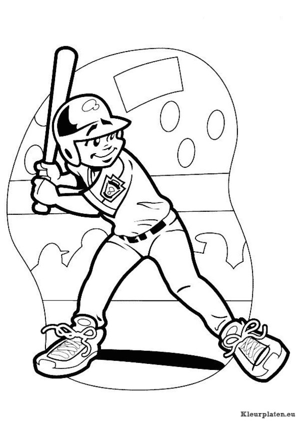 Honkbal kleurplaten