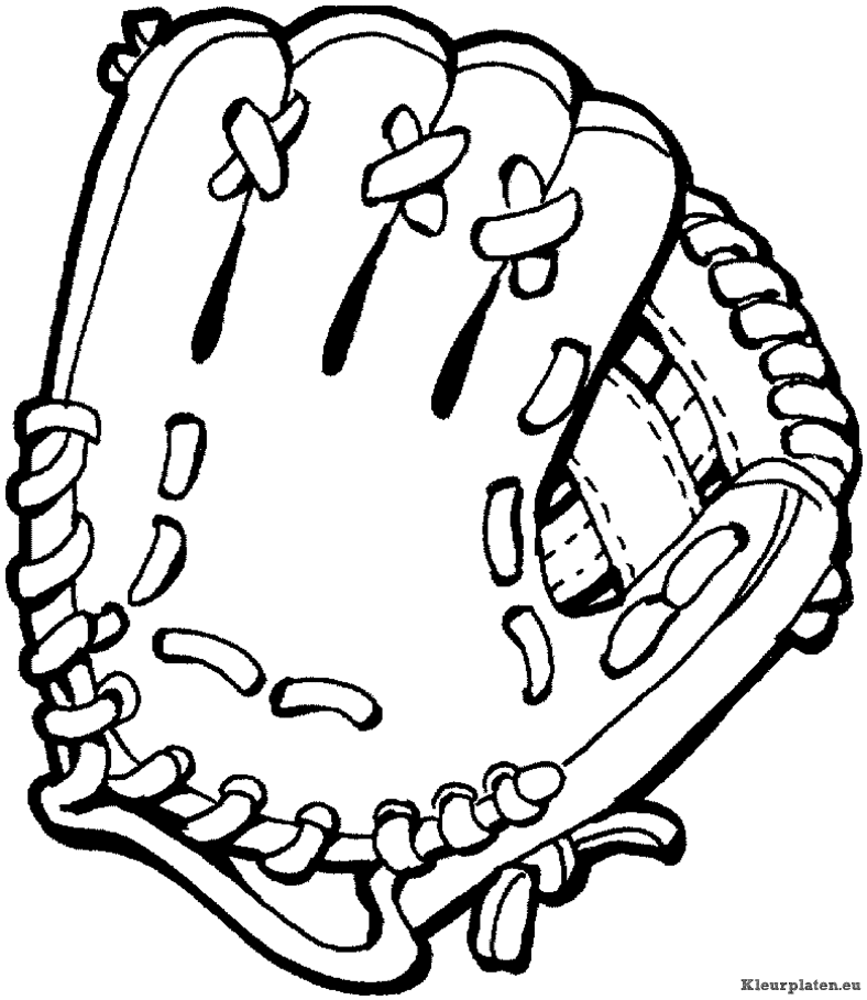 Honkbal kleurplaat