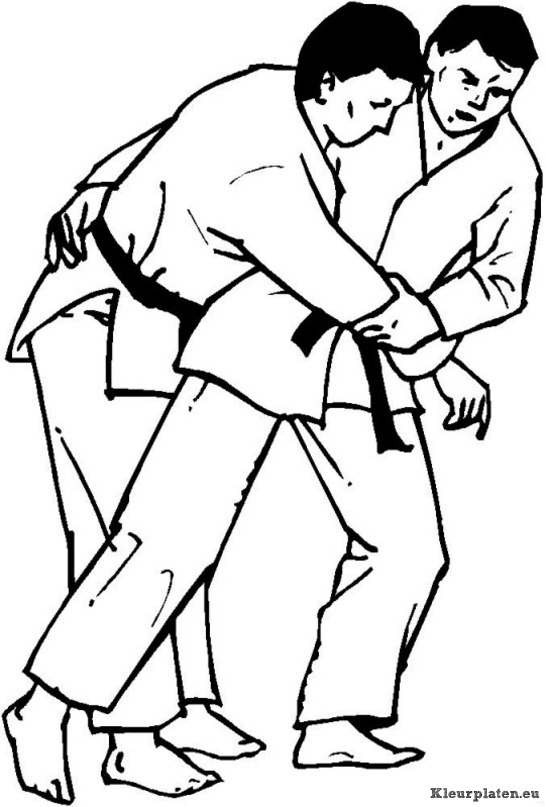 Judo kleurplaten