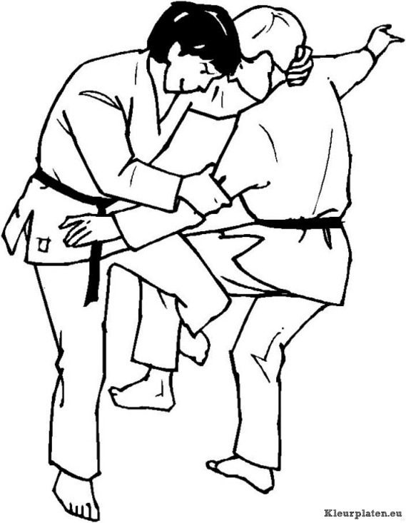 Judo kleurplaten