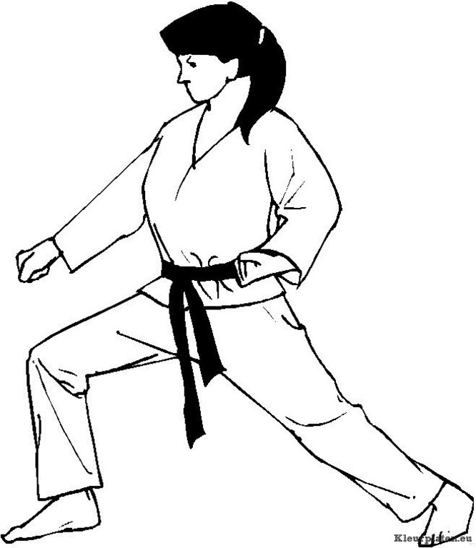 Karate kleurplaat