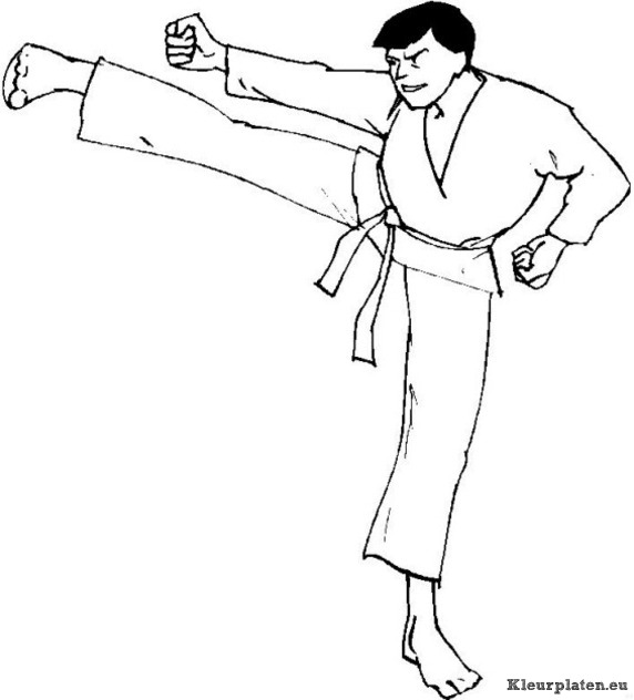 Karate kleurplaten