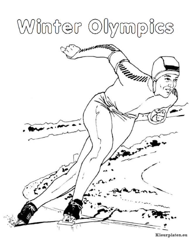 Schaatsen kleurplaten