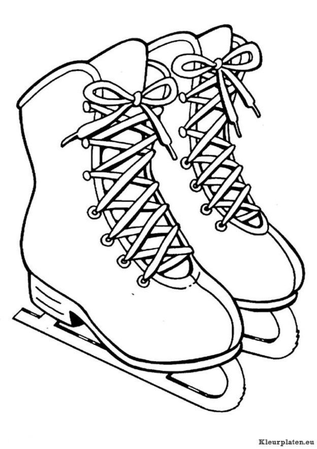 Schaatsen kleurplaten