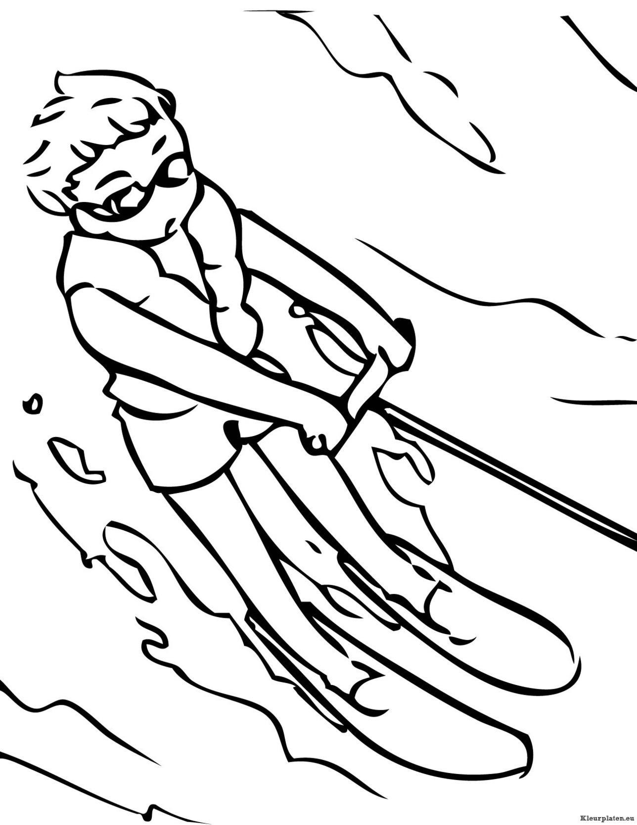 Waterskien kleurplaten