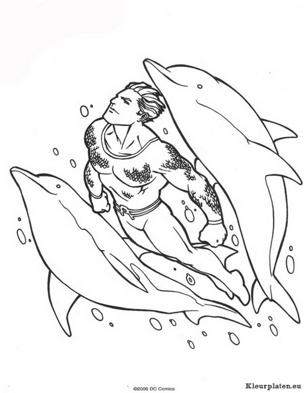 Aquaman kleurplaten
