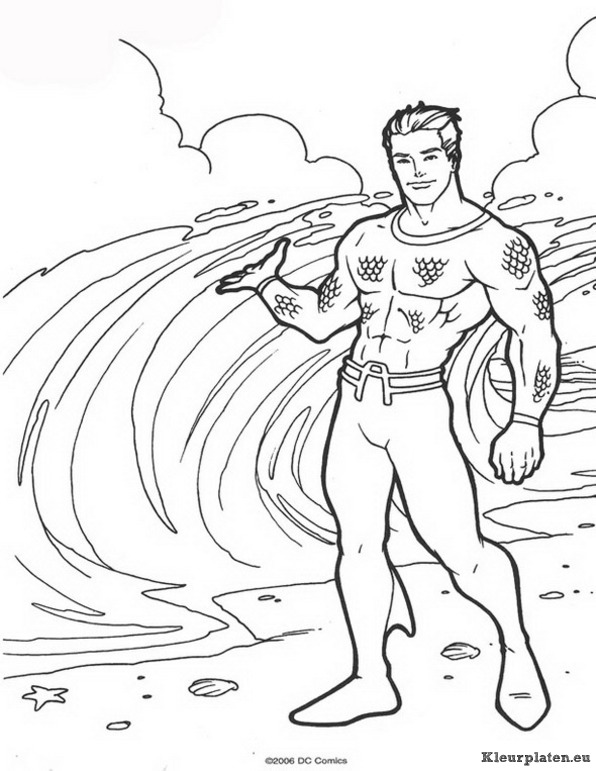 Aquaman kleurplaten