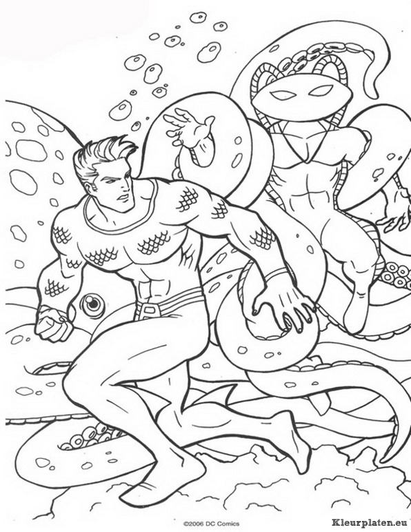 Aquaman kleurplaten